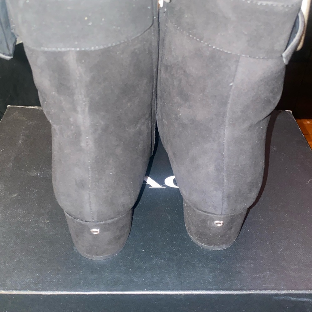 Coach Black Ankle Booties with side buckle and Suede Finish - Picture 5 of 12